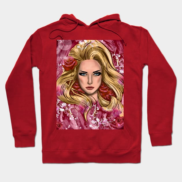 Roses D Hoodie by PGasbarroneArt